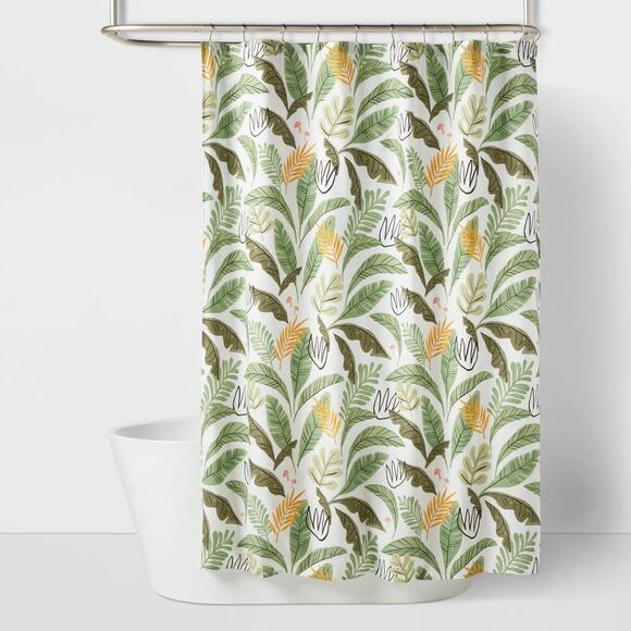 Pillowfort Botanical Shower Curtain – Twill Fabric – 72" x 72" - Picture 1 of 5